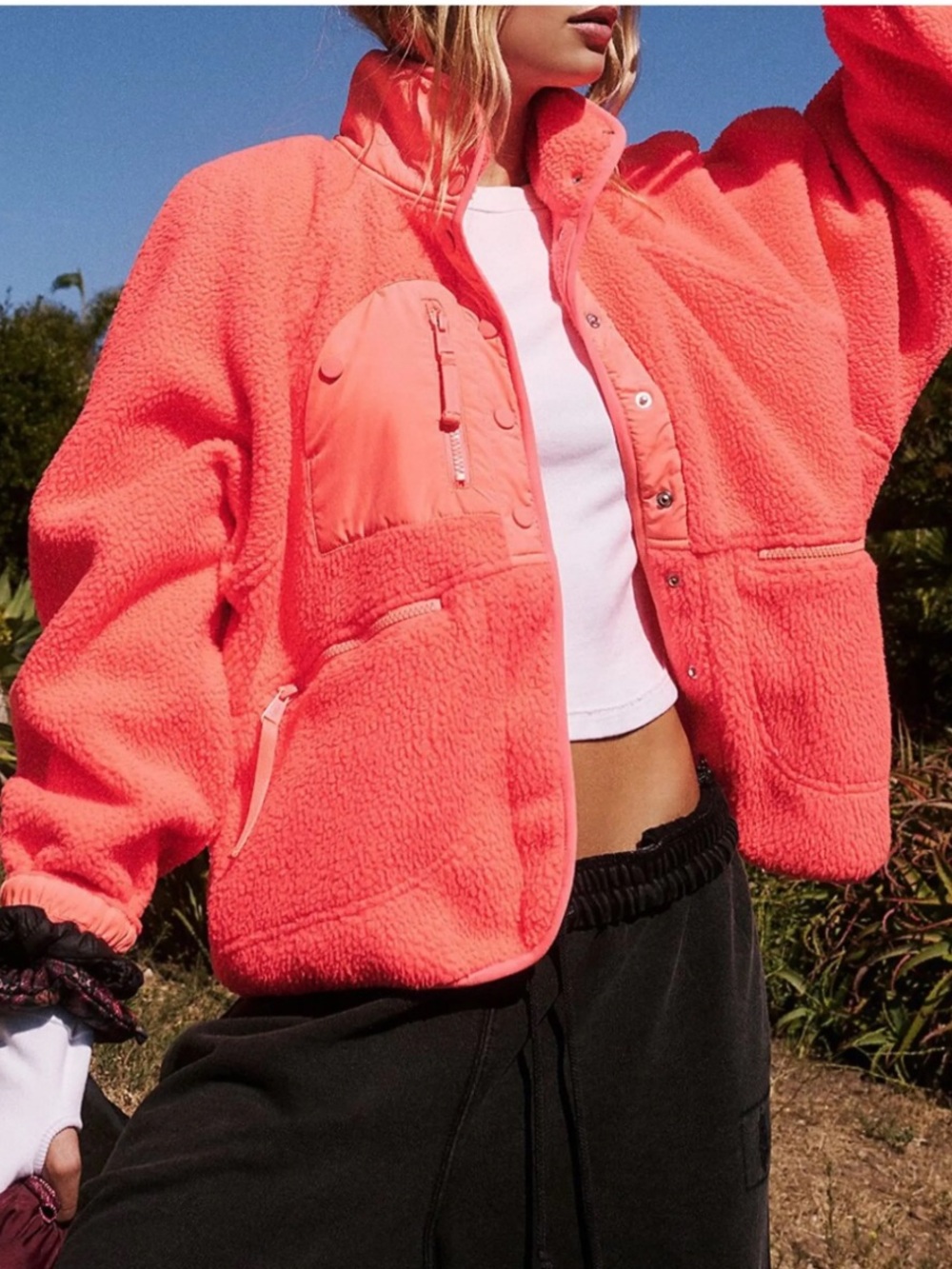 Free People Coral Teddy Sherpa Jacket - Picture 2 of 4